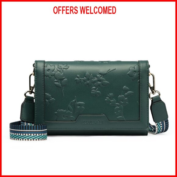 Small RFID Vegan Leather Crossbody Bag Phone Passport Wallet Purse - Picture 1 of 8